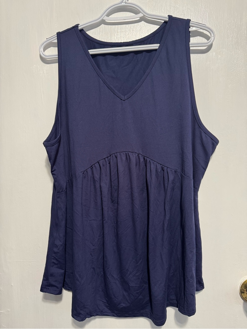 Sleeveless V-Neck Navy Women’s Top